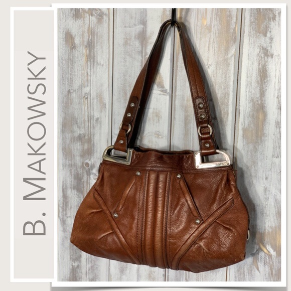 b. makowsky Brown Leather Shoulder Bag - Picture 10 of 10